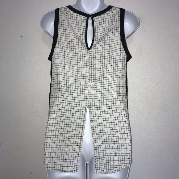 2/$20 Monteau Sleeveless Black White Plaid? Top XS - Picture 7 of 7